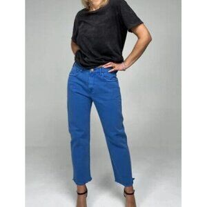 New One Teaspoon Sapphire Trucker Jeans Womens 22 Mid Rise Blue Pants
